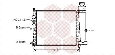 VAN WEZEL Radiaator,mootorijahutus 40002116